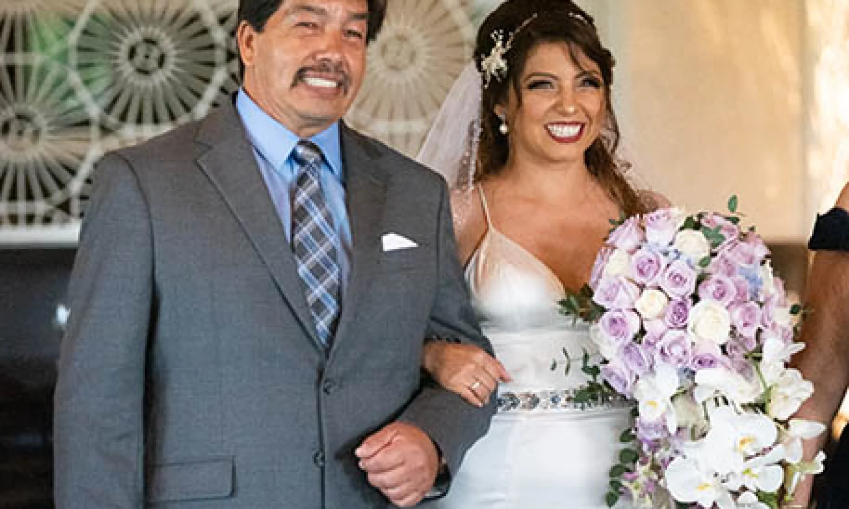 brride walking down the isle with her father