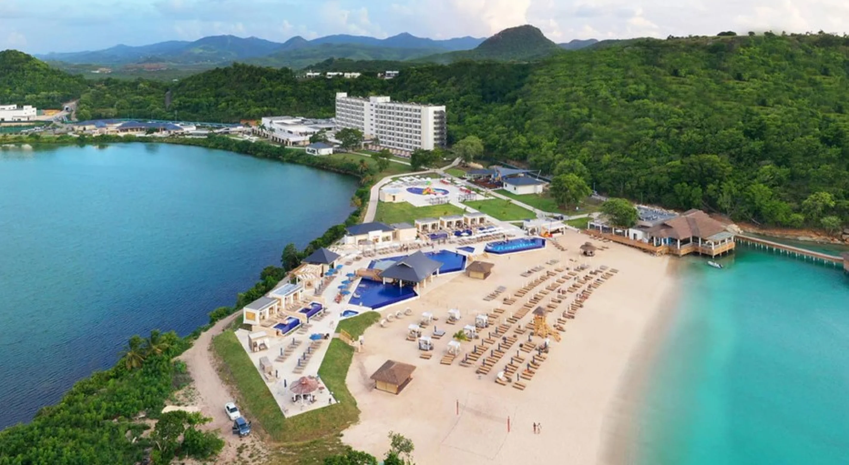 beach and resort buildings at royalton antigua in antigua and barbuda