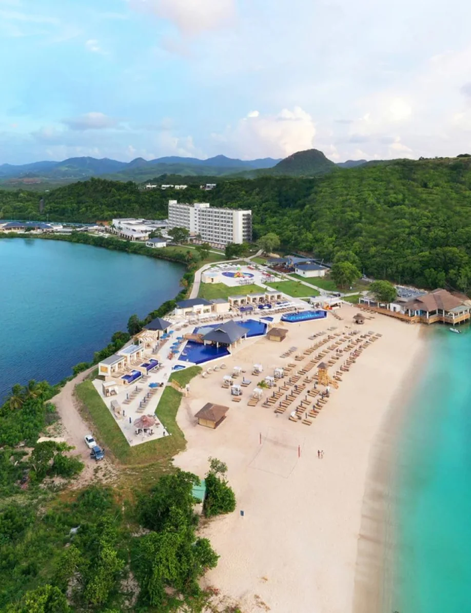 beach and resort buildings at royalton antigua in antigua and barbuda