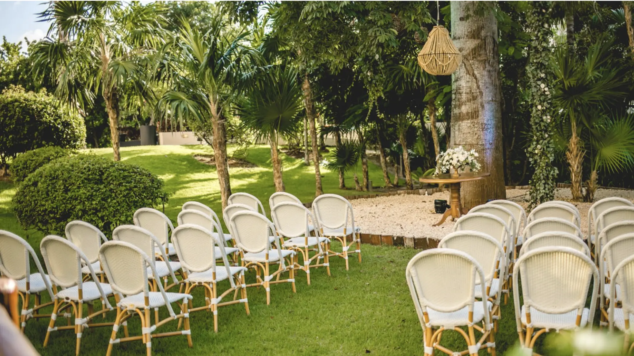 Ceiba tree garden wedding ceremony at Dreams Aventuras, Riviera Maya