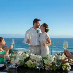 wedding couple at Dreams Bahia Mita Surf and Spa