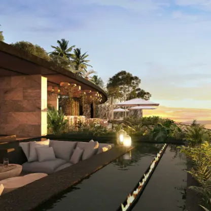 Presidential suite terrace with a private pool and ocean view at Dreams Bahia Mita, Puerto Vallarta