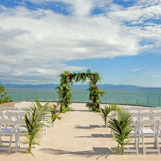 Ceremony on Sayulita terrace at Secrets Bahia Mita Surf and Spa.