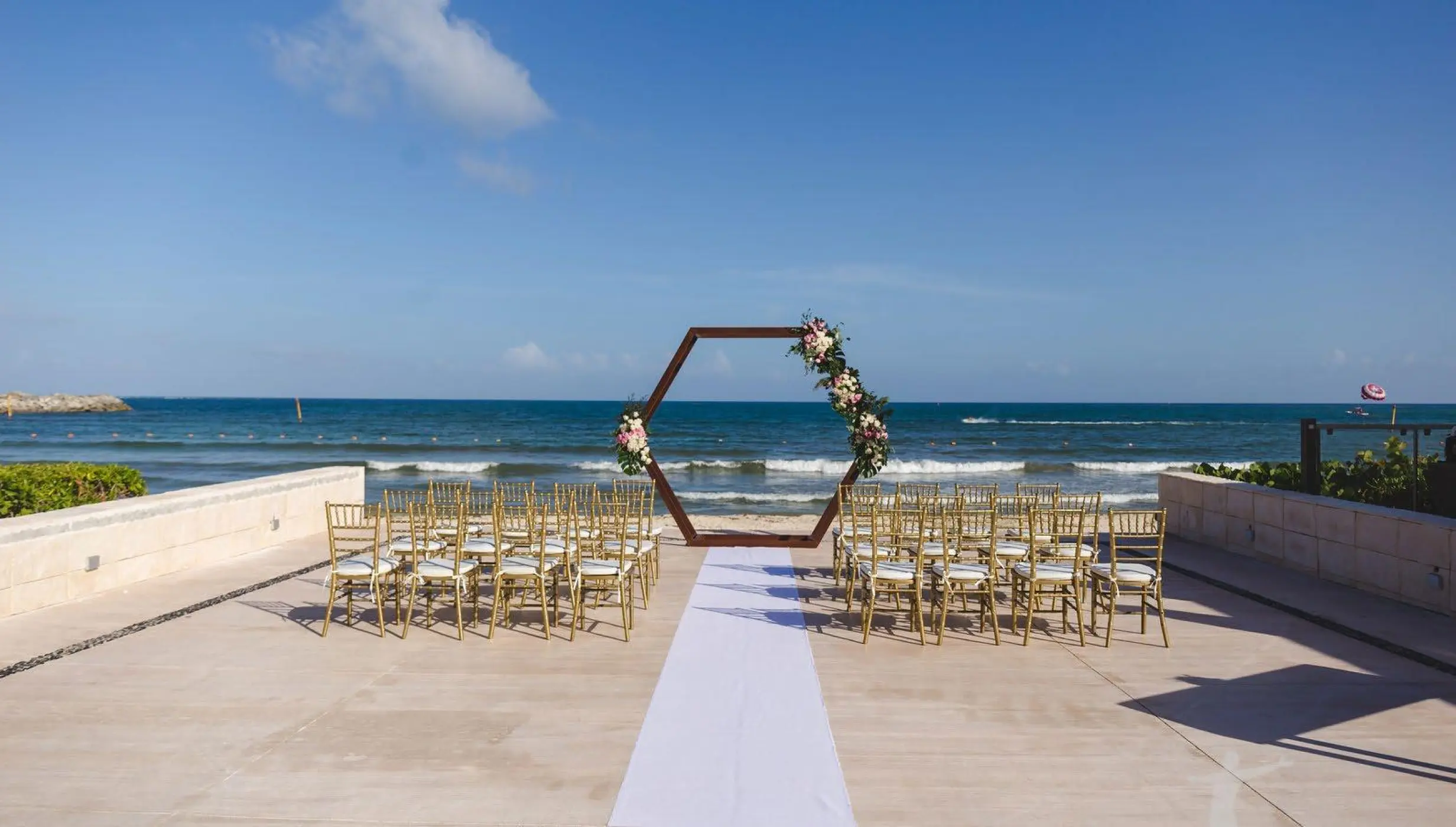 Symbolic ceremony in La Terraza venue at Dreams Jade resort and spa