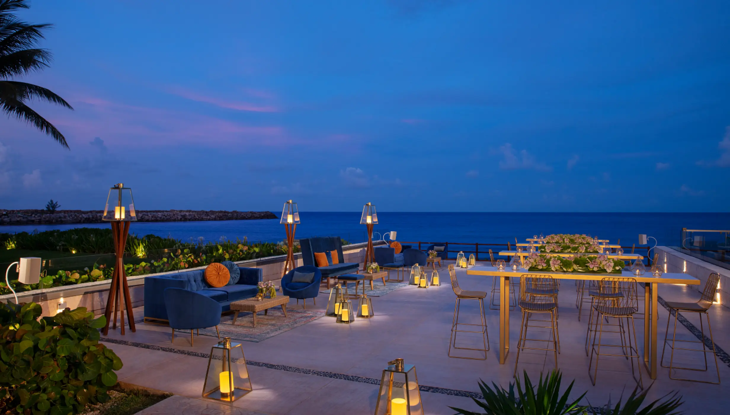 Wedding reception in La Terraza venue at Dreams Jade resort and spa