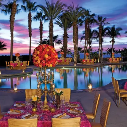 Ocean pool terrace wedding venue at Dreams Los Cabos Suites Golf Resort & Spa