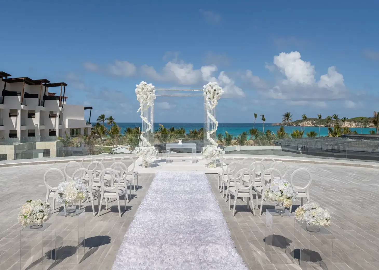 Wedding ceremony on the rooftop at Dreams Macao Punta Cana