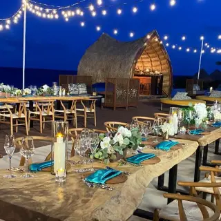 Dinner reception in deck at Dreams Natura Resort and Spa