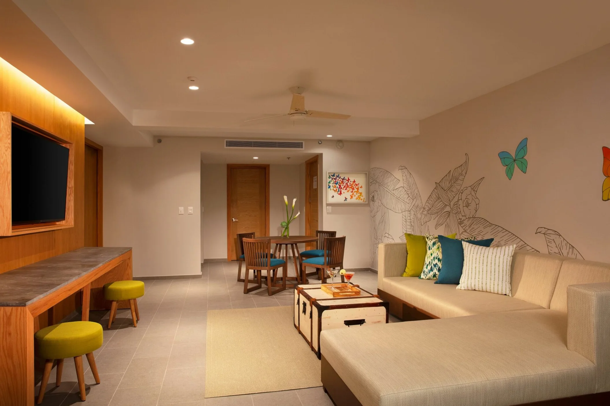 suite seating area at Dreams Natura Resort & Spa