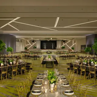 Indoor ballroom wedding reception at Dreams Natura, Riviera Maya
