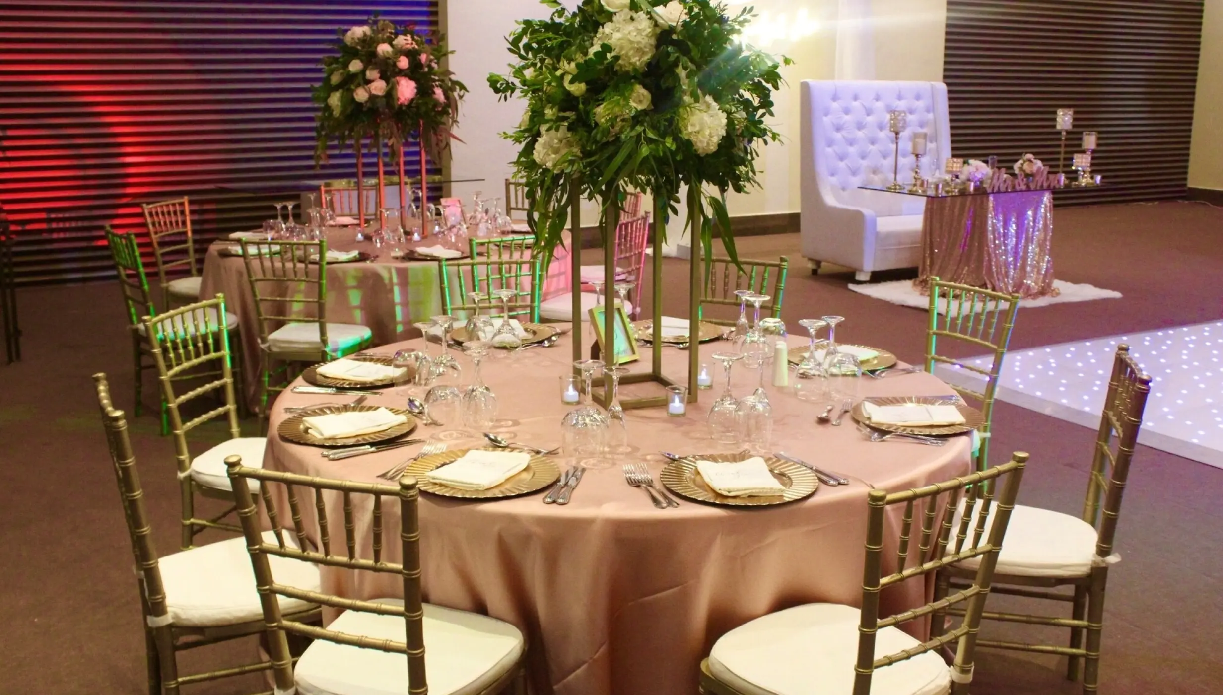 Decor on the ballroom at Dreams Onyx Resort and Spa