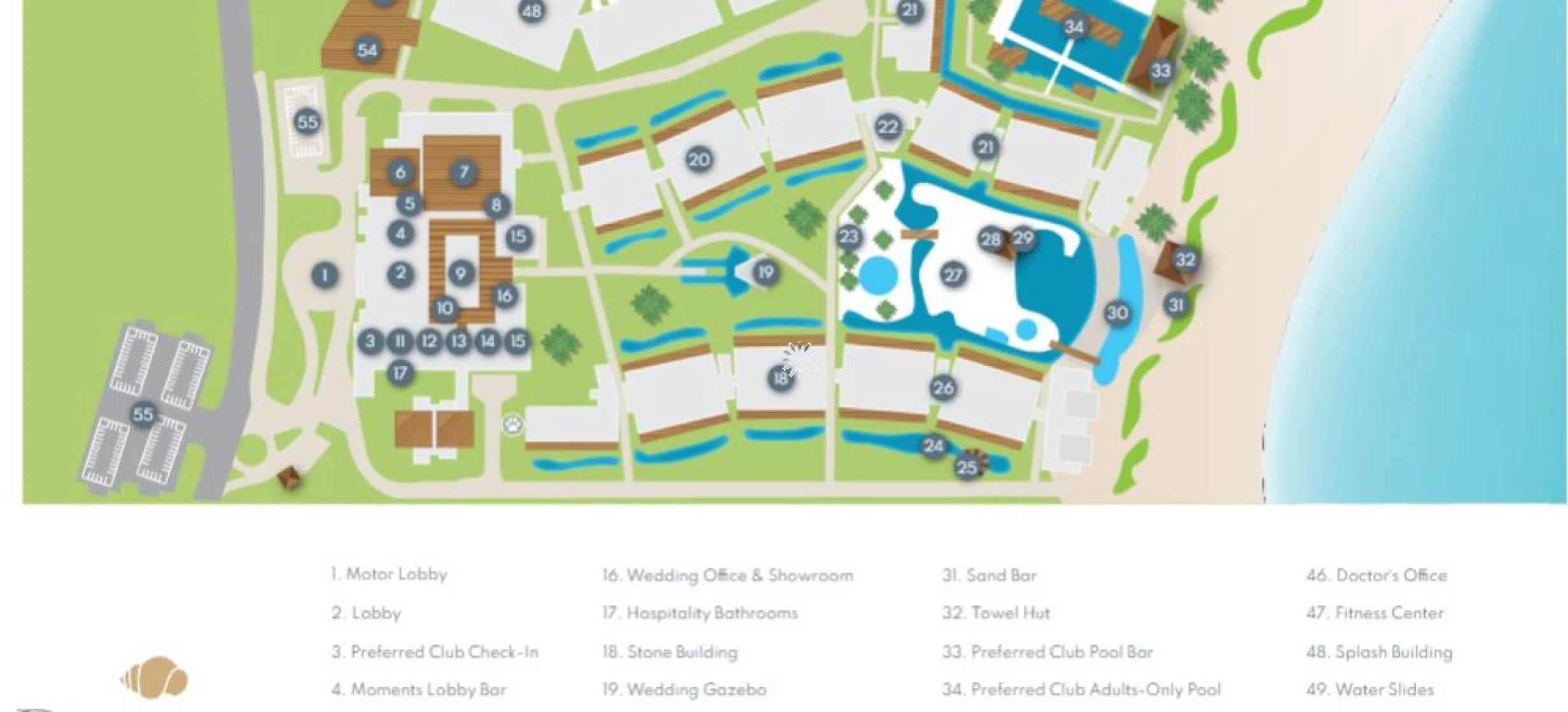 Resort map of Dreams Onyx Resort & Spa