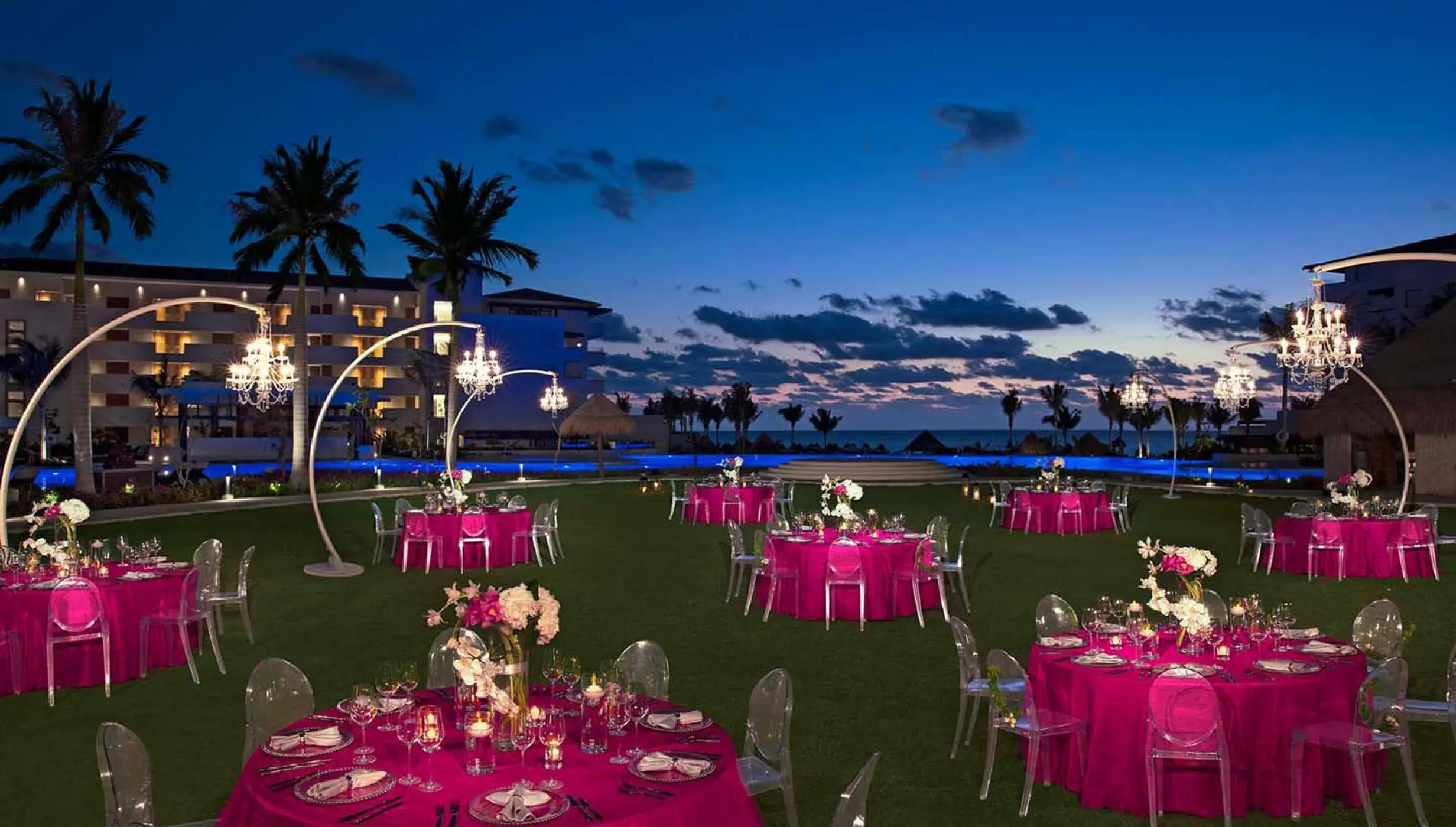 Garden wedding venue at dreams Playa Mujeres golf and spa