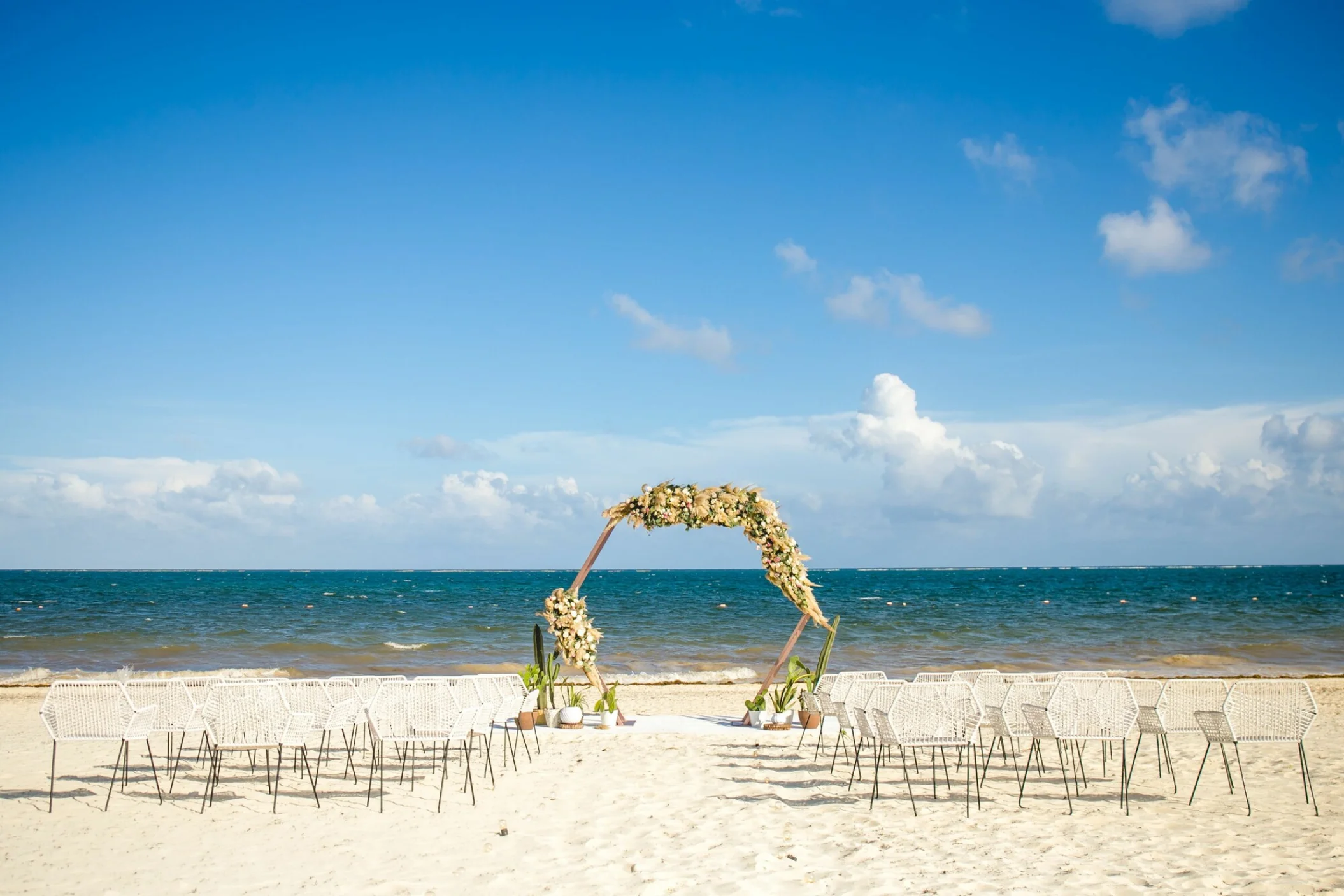 wedding on the beach venue at Dreams Riviera Cancun resort