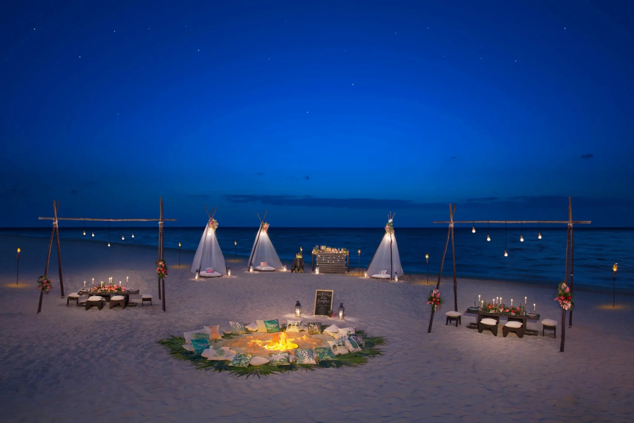 wedding on the beach venue at Dreams Riviera Cancun resort