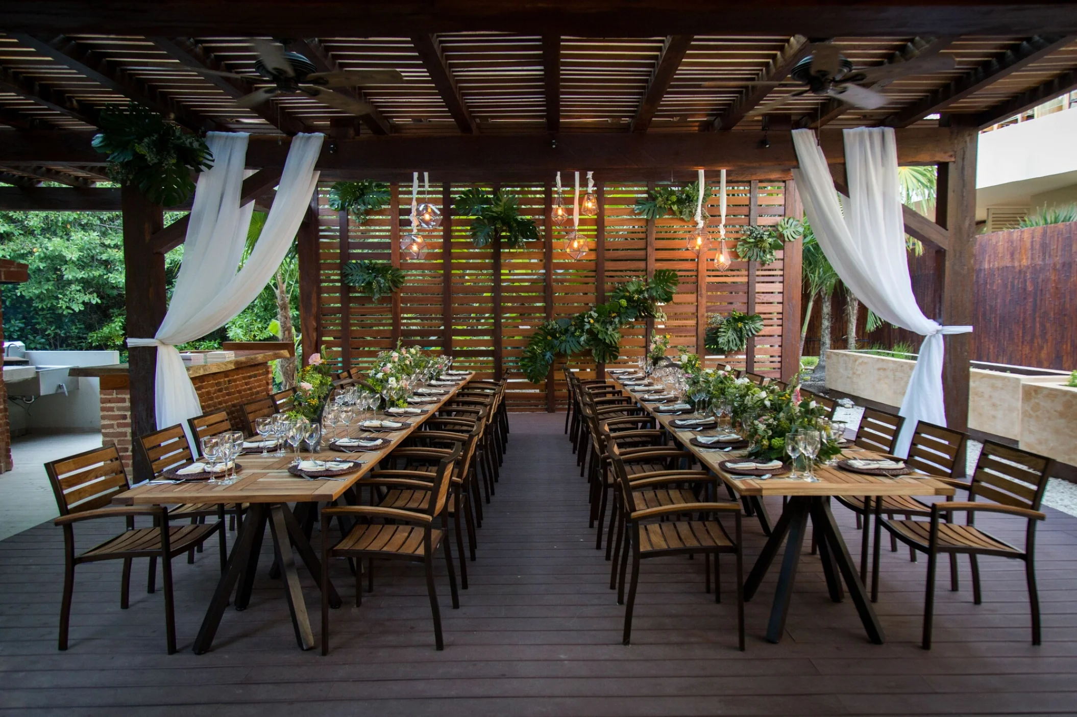 Dinner reception on Chefs table venue at Dreams Riviera Cancun Resort
