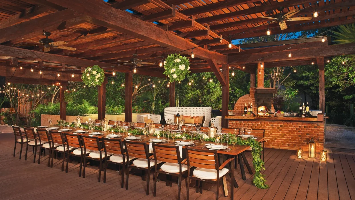 Dinner reception on Chefs table venue at Dreams Riviera Cancun Resort