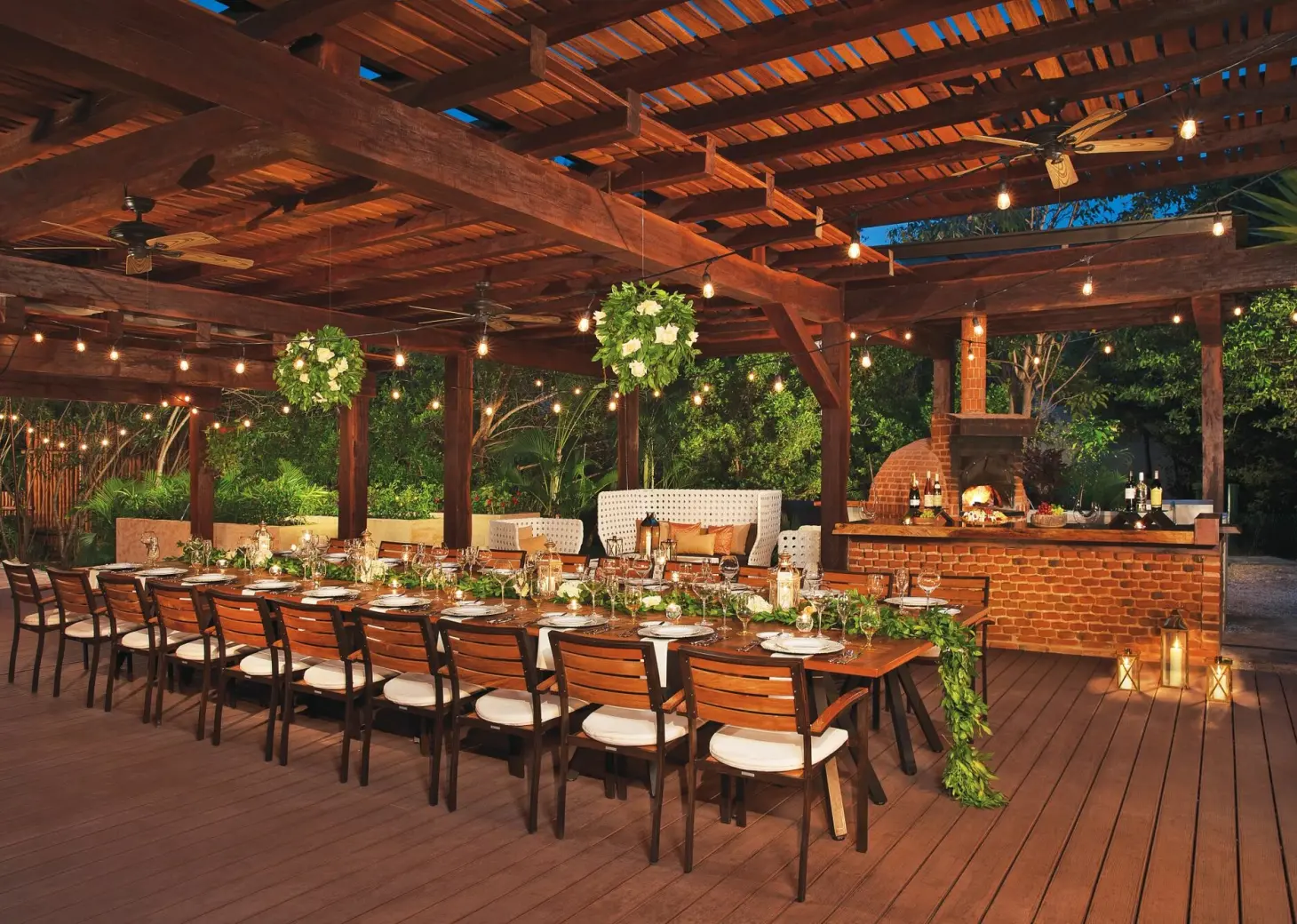 Dinner reception on Chefs table venue at Dreams Riviera Cancun Resort