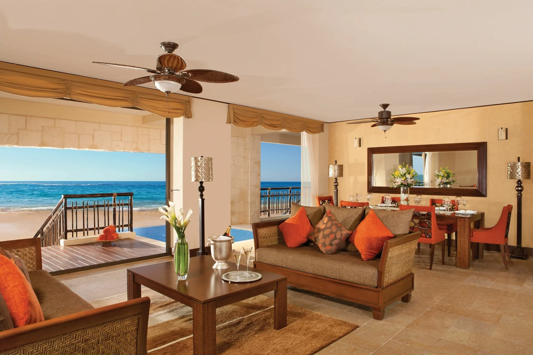 Dreams Riviera Cancun presidential suite overlooking ocean
