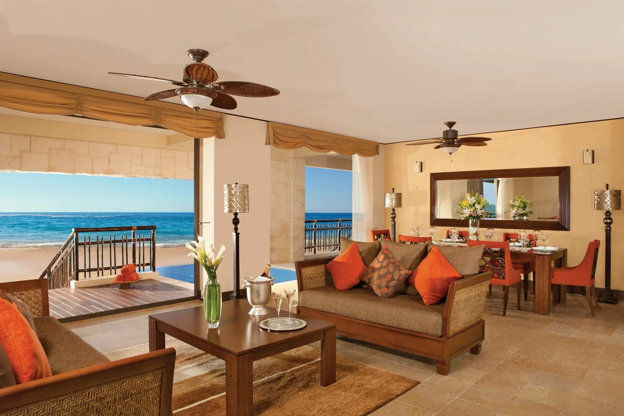 Dreams Riviera Cancun presidential suite overlooking ocean