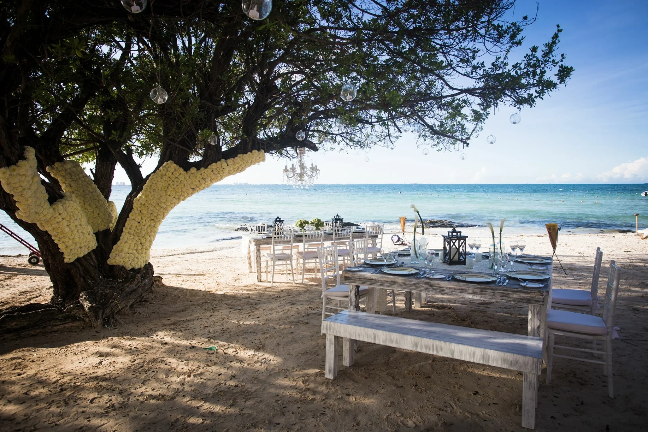 Ceremony in Waves and sand venue at Dreams Sands Cancun resort and spa
