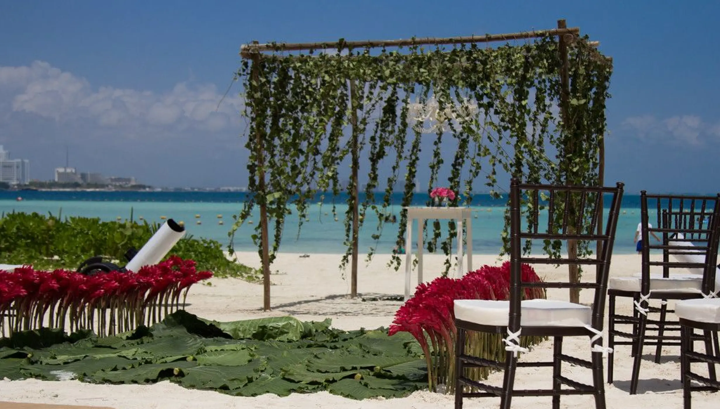 Ceremony in Waves and sand venue at Dreams Sands Cancun resort and spa