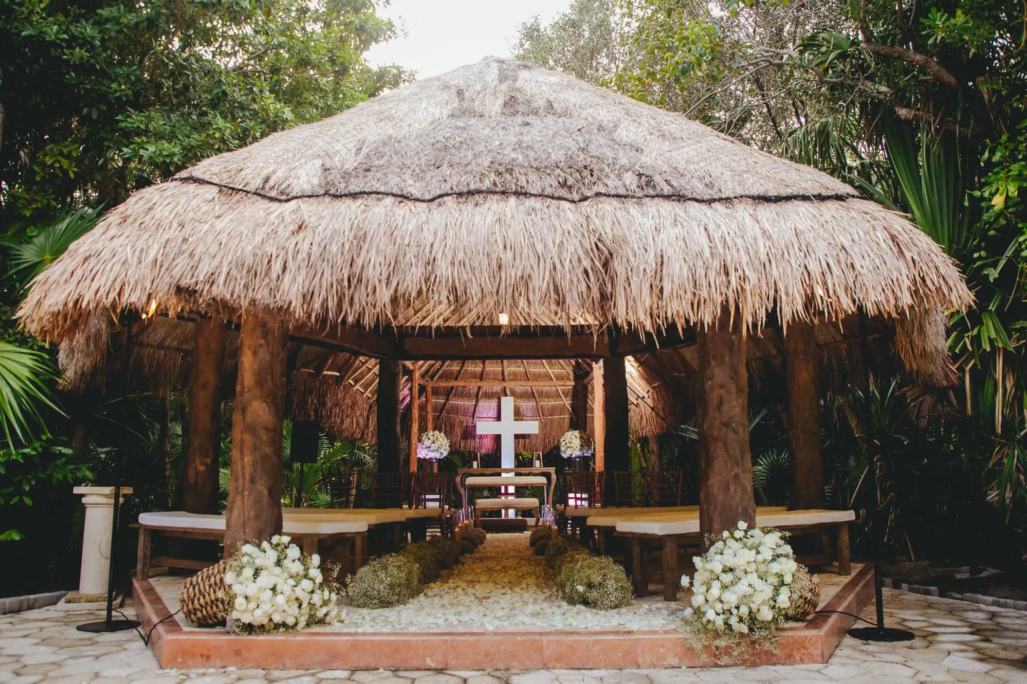 Lady of Izamal Catholic Chapel wedding ceremony at Dreams Sapphire, Riviera Maya