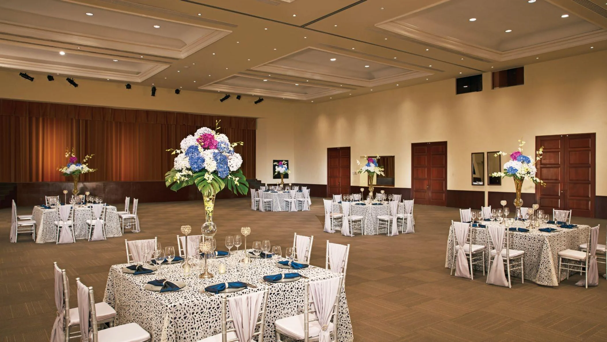 Dinner reception in Ballroom at Dreams Tulum Resort and Spa