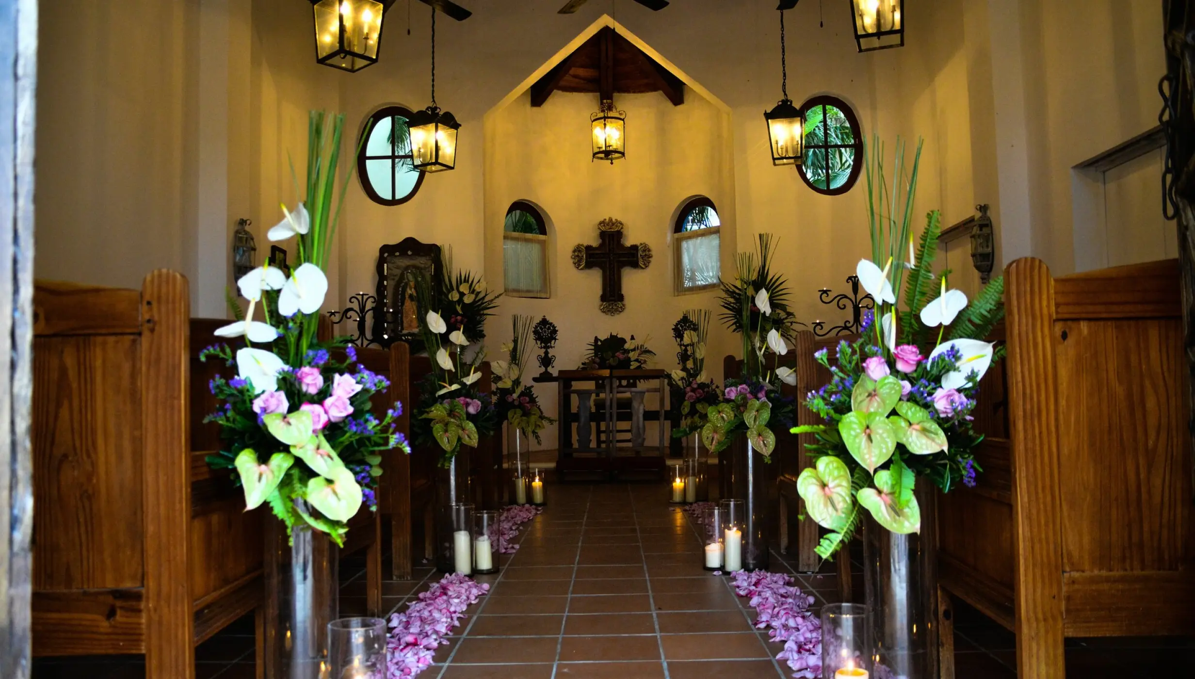 Catholic wedding in chapel wedding venue at Dreams Tulum Resort