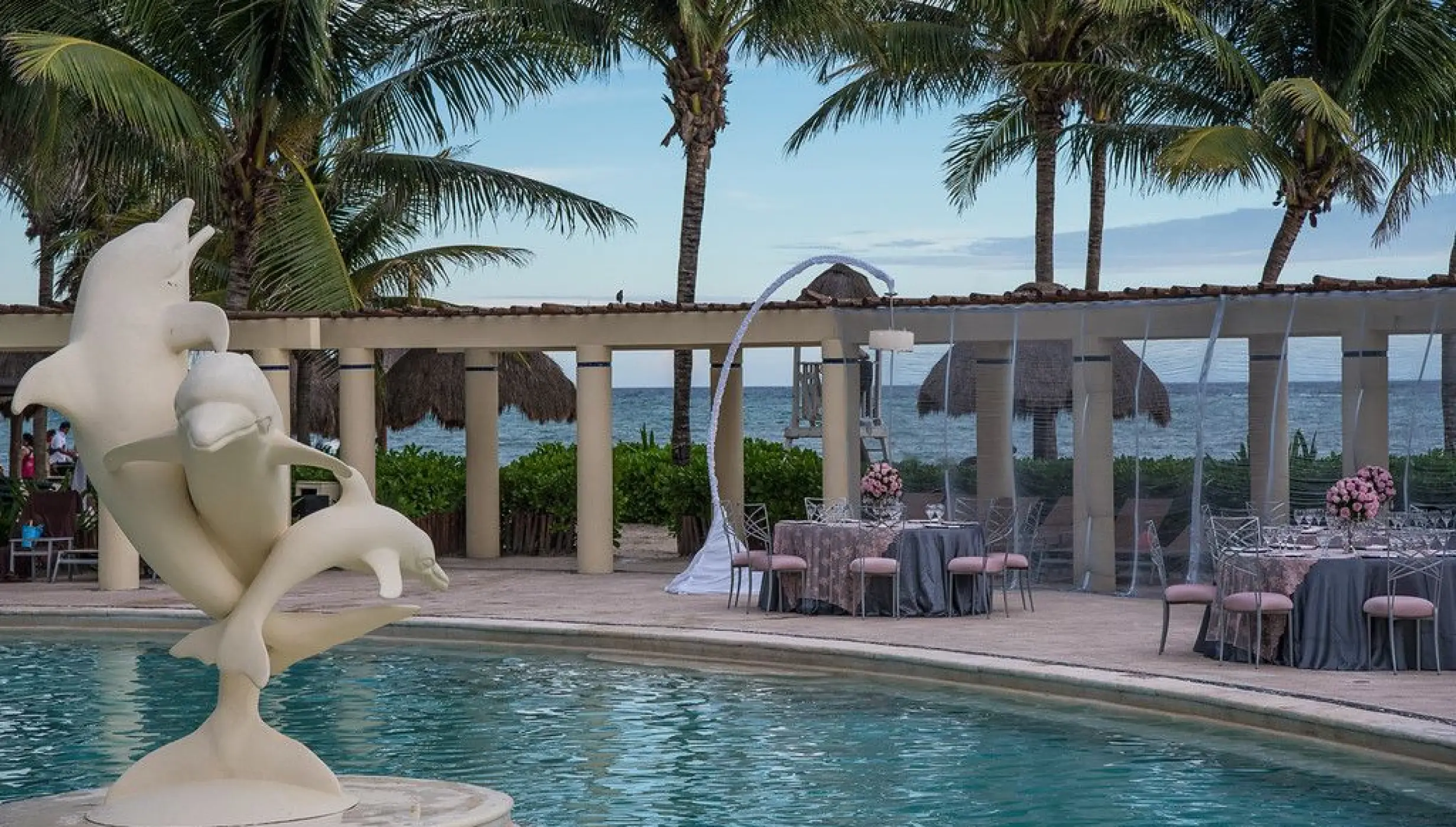 Dolphins Pool Terrace at Dreams Tulum Resort and Spa