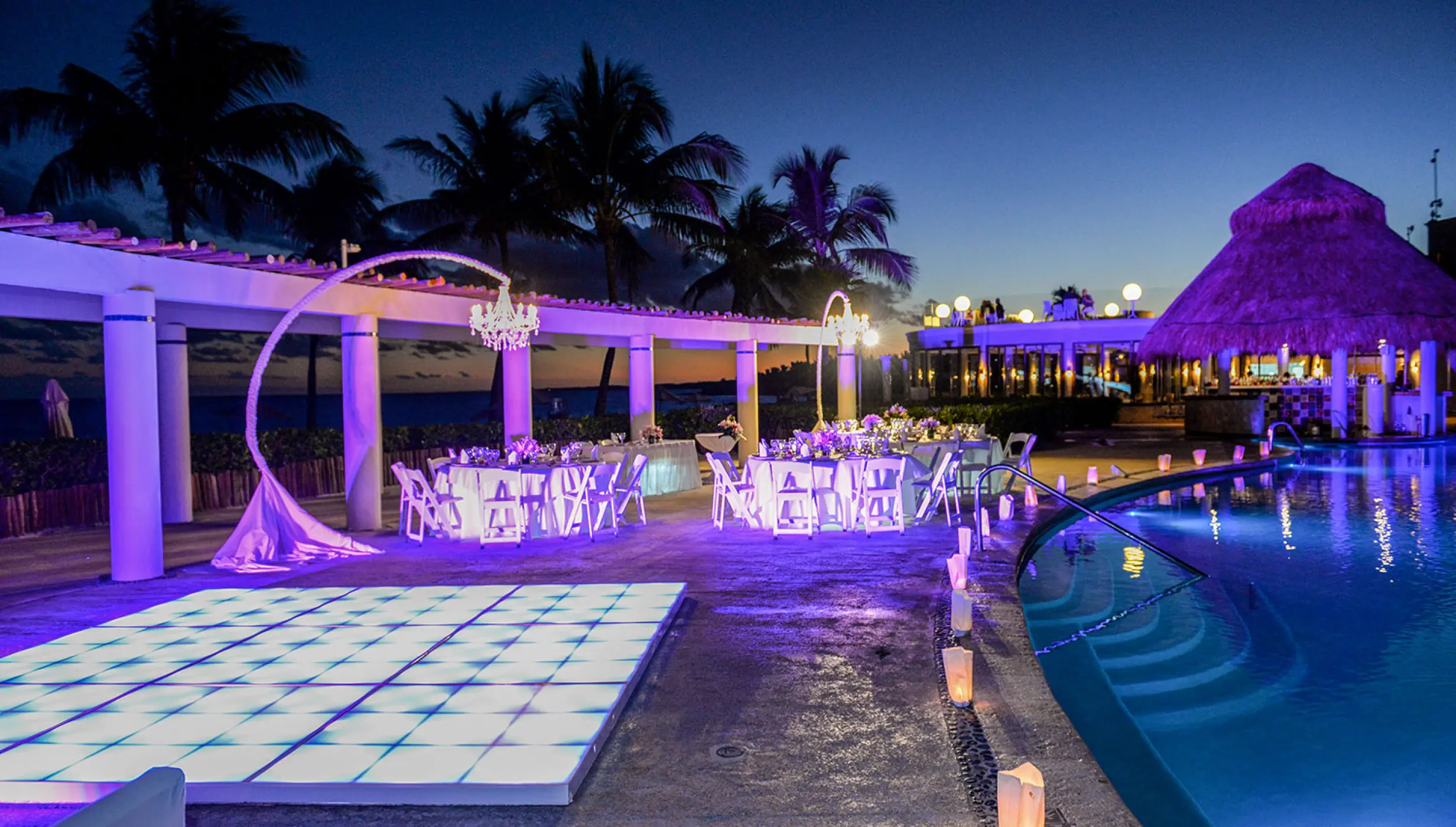 Dolphins Pool Terrace at Dreams Tulum Resort and Spa