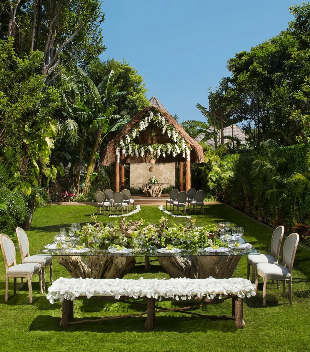 garden venue for weddings with palapa at Dreams Tulum Resort and spa