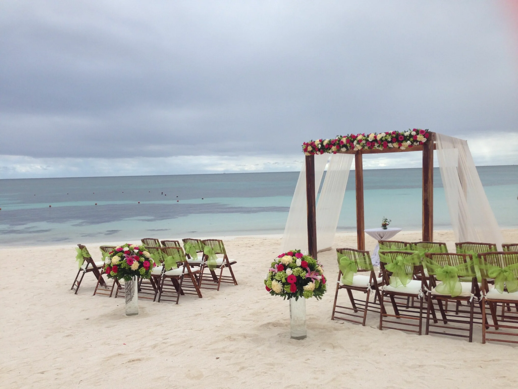 Symbolic ceremony in Seaside beach venue at Dreams Tulum Resort and Spa