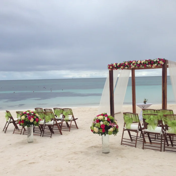 Symbolic ceremony in Seaside beach venue at Dreams Tulum Resort and Spa