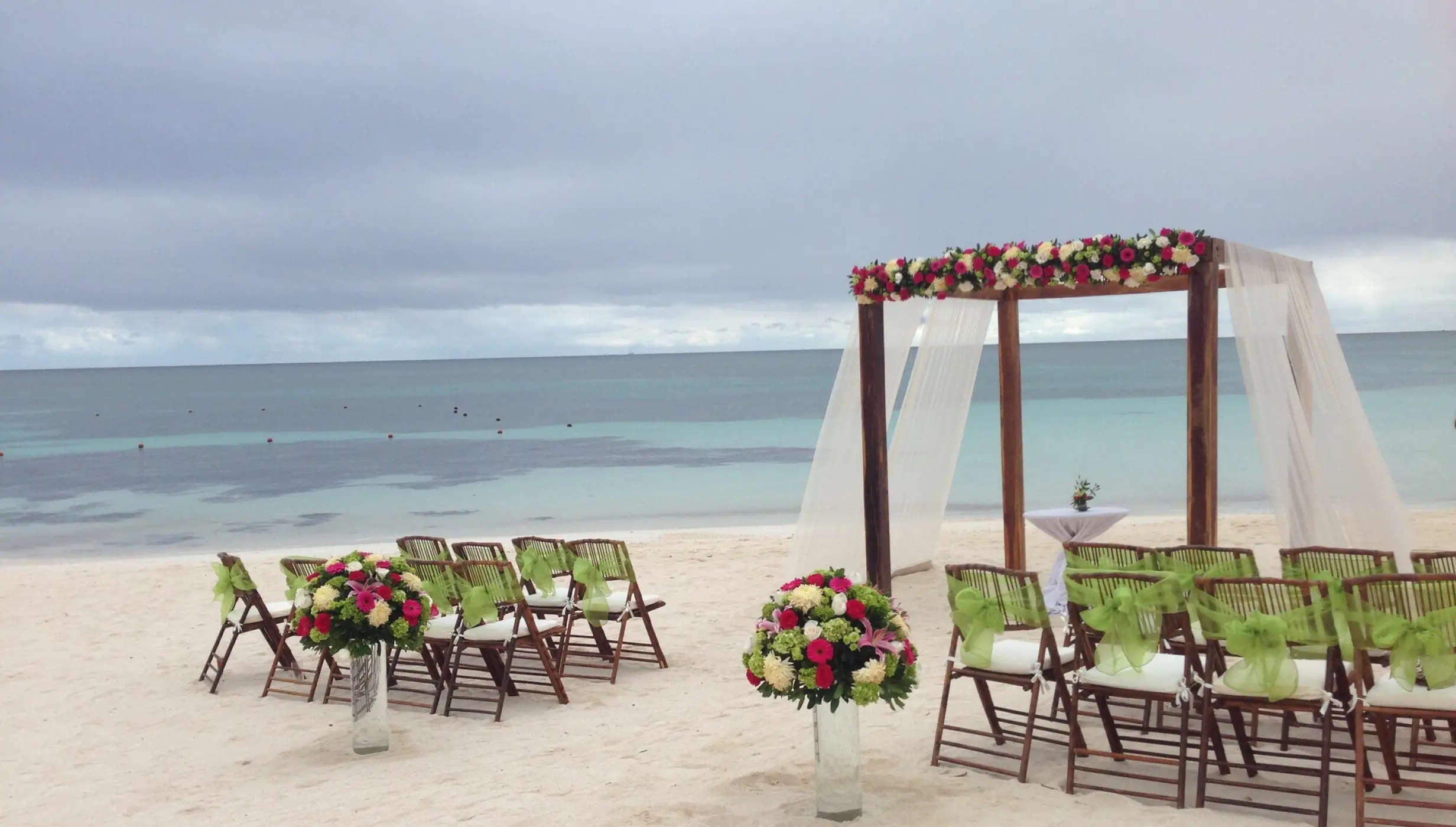 Symbolic ceremony in Seaside beach venue at Dreams Tulum Resort and Spa