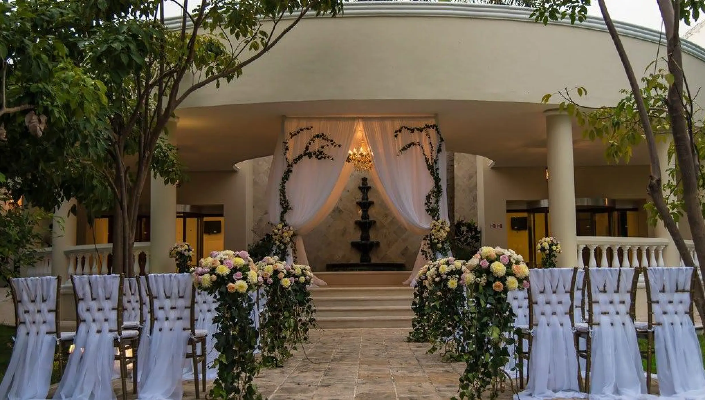 Symbolic ceremony in Terrace of the Convention Center at Dream tulum resort and spa