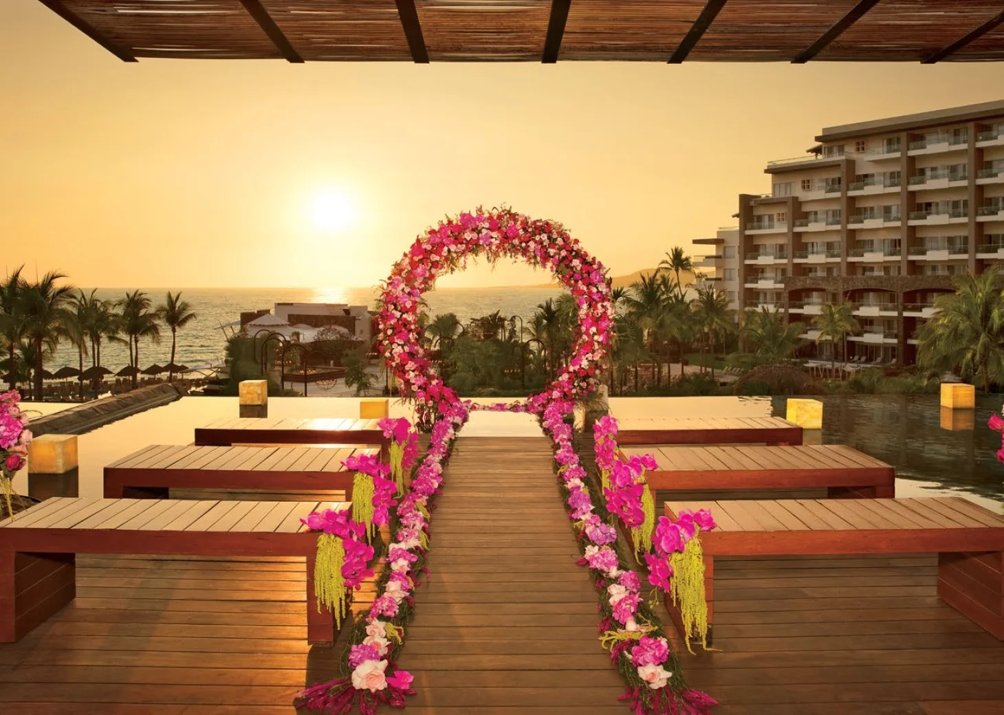 Ceremony decor on the lobby dreams at dreams vallarta bay resort and spa
