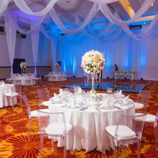Indoor ballroom wedding reception at Dreams Vallarta Bay, Puerto Vallarta