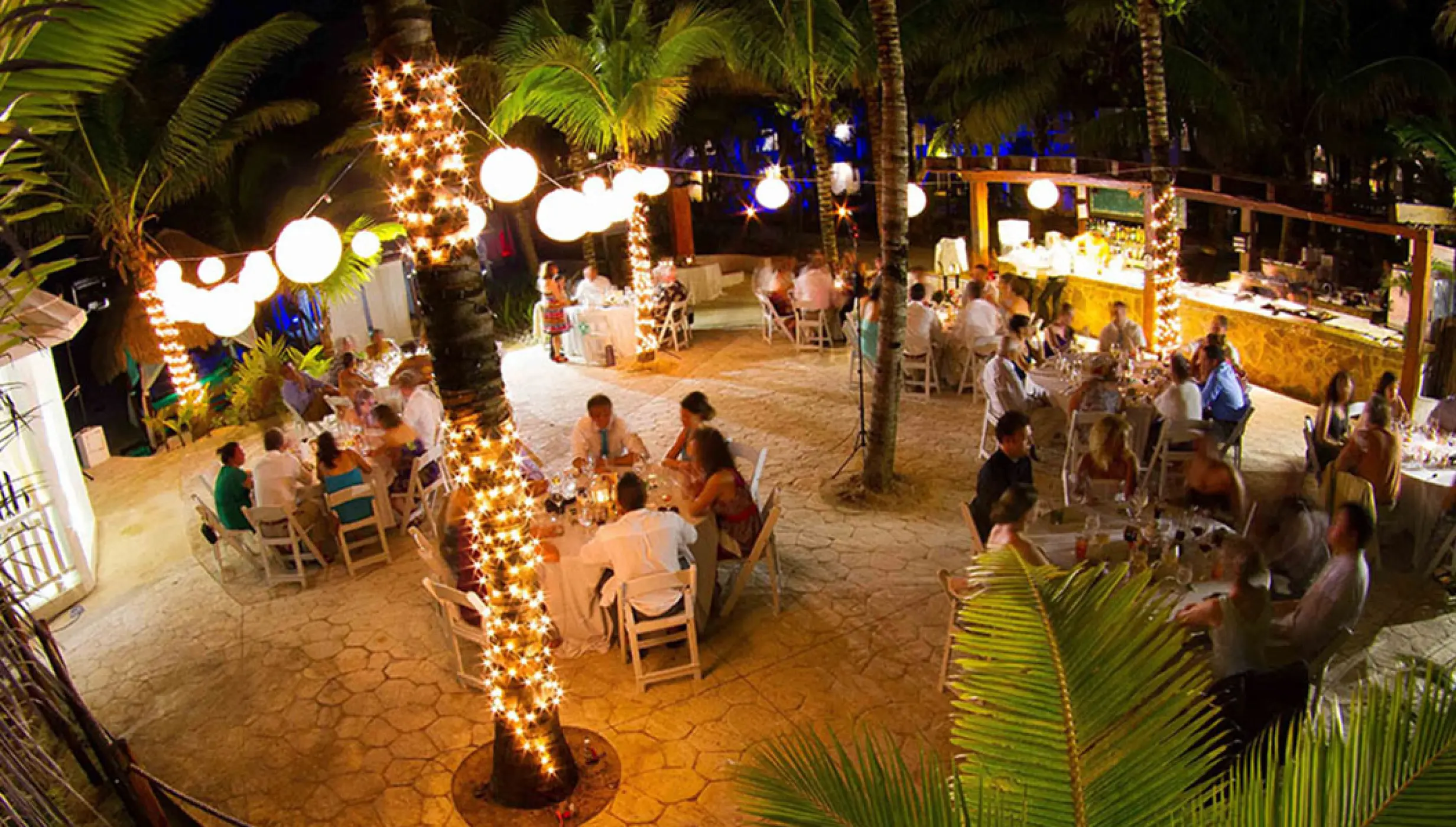 Dinner reception overlook at El dorado Seaside suites