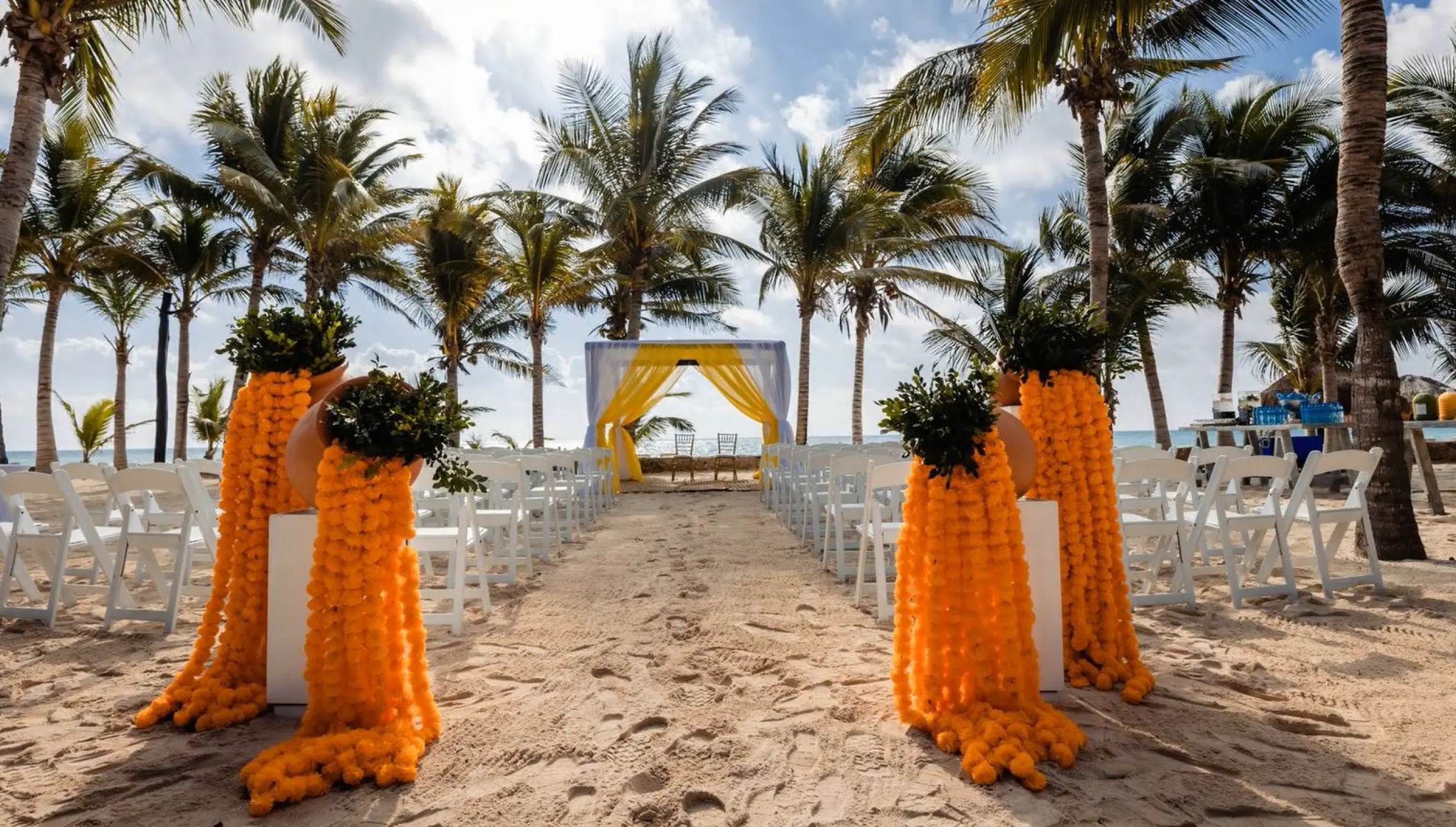 Fuentes Beach Gazebo venue at El Dorado Resort