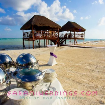 Beach Papitos venue at El dorado Maroma