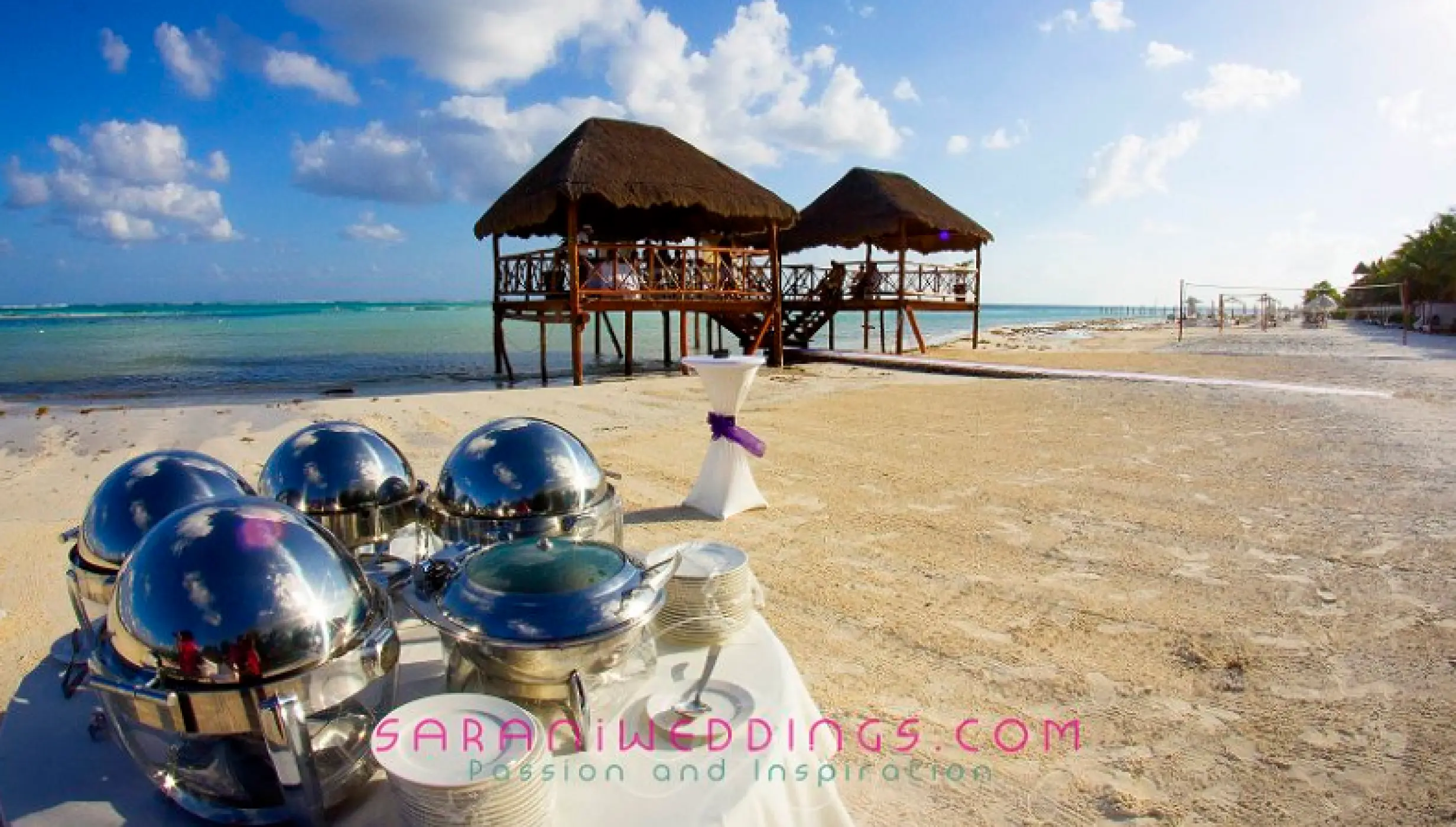 Beach Papitos venue at El dorado Maroma