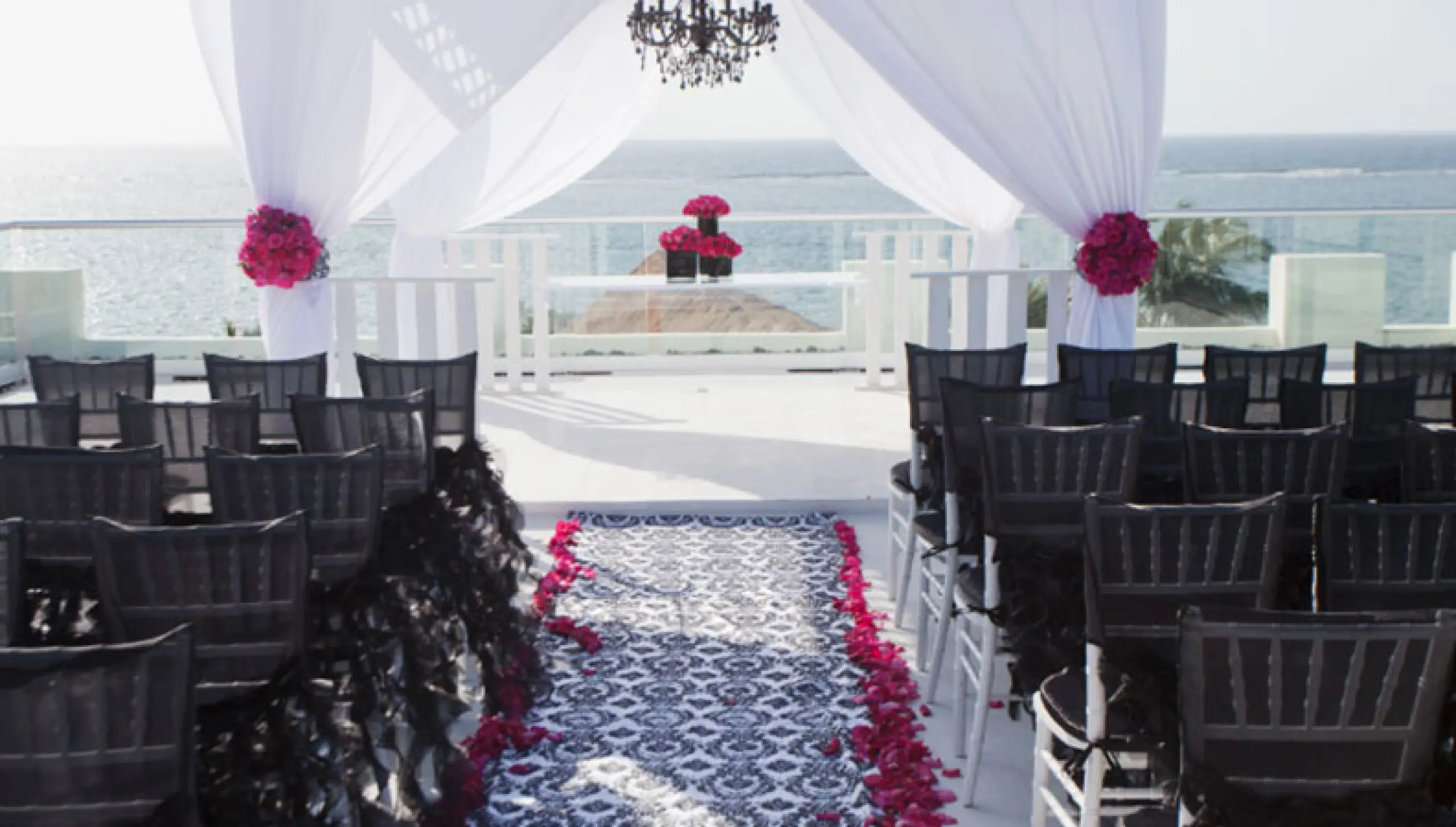 Sky deck wedding ceremony at El Dorado Maroma, Riviera Maya