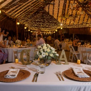 Dinner reception in Tucanes Bar at El Dorado Resort
