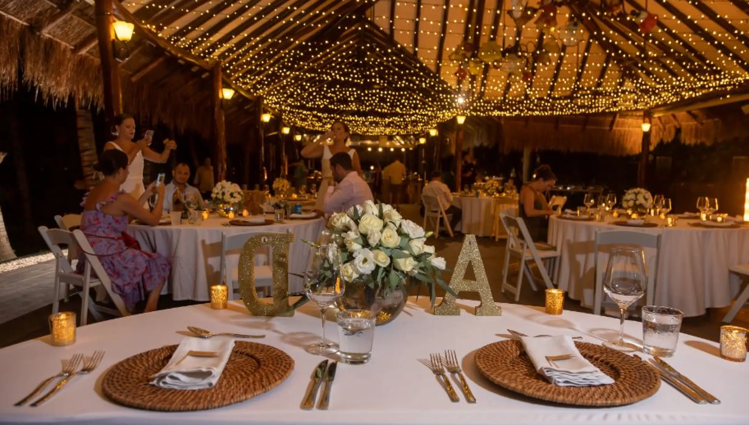 Dinner reception in Tucanes Bar at El Dorado Resort