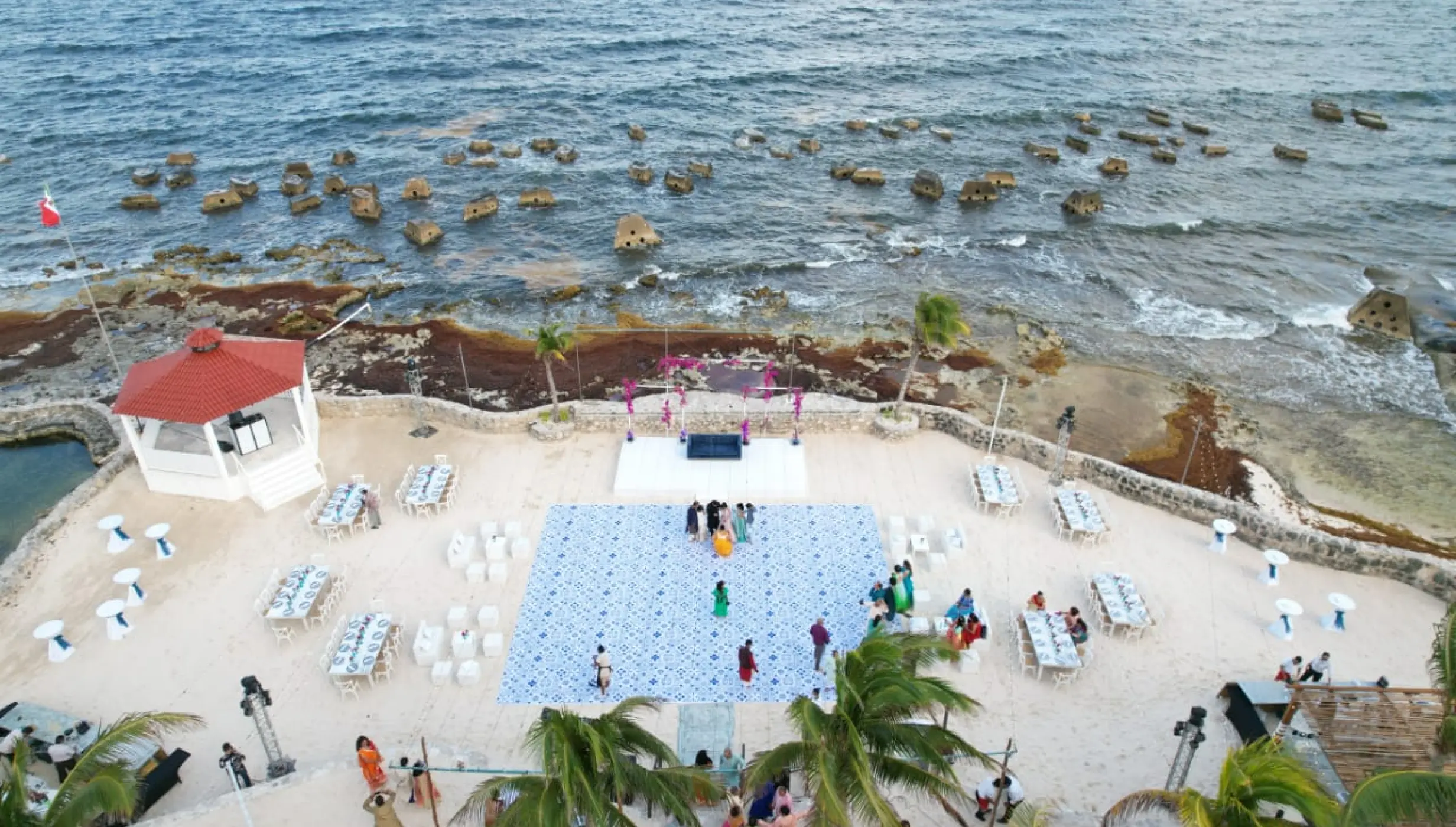 White gazebo venue at El dorado resort