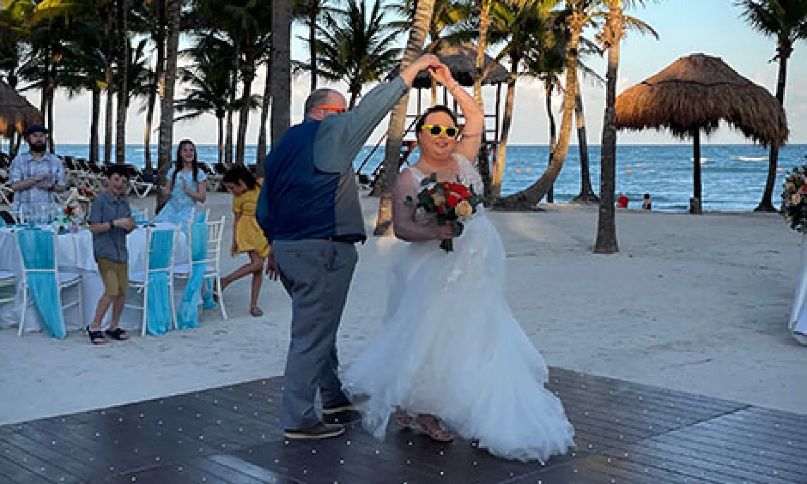 groom and bride first dance