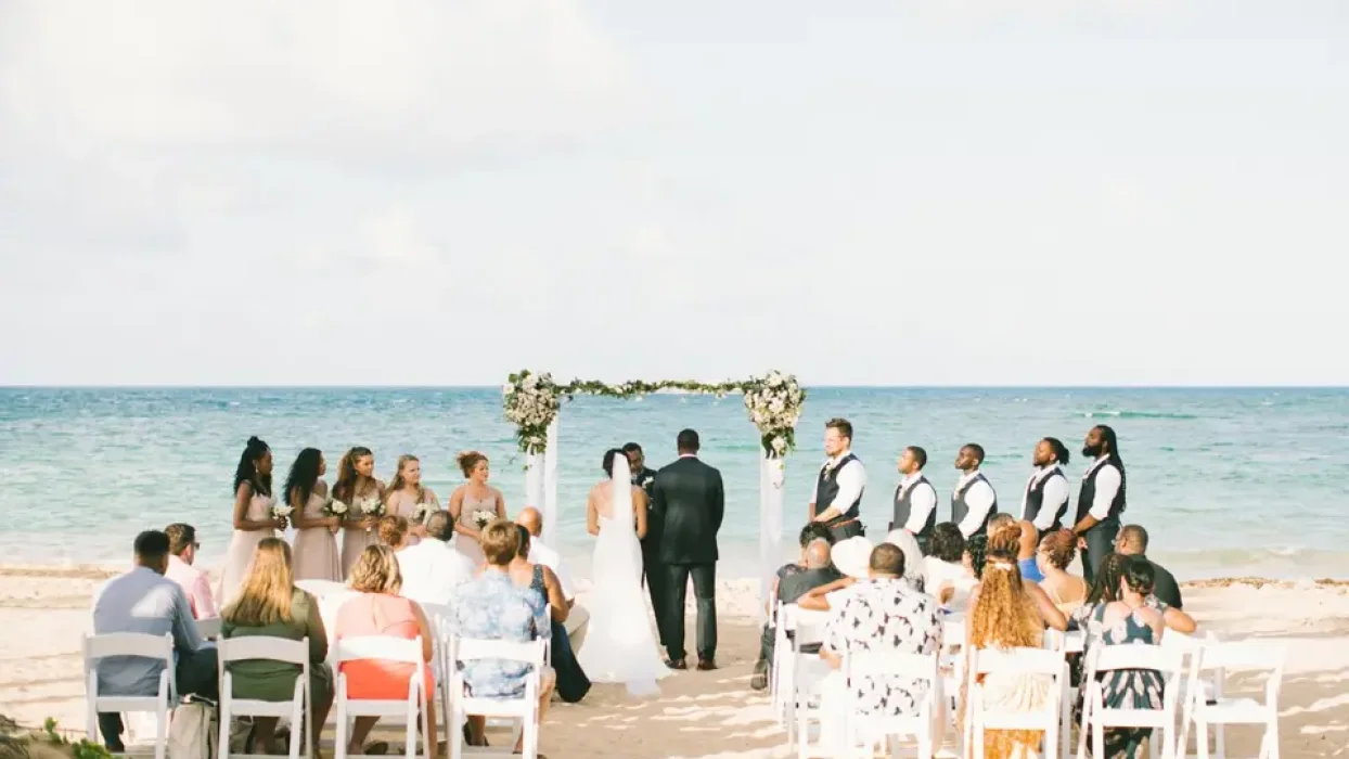 Ceremony in the beach at Excellence El Carmen Dominic Republic