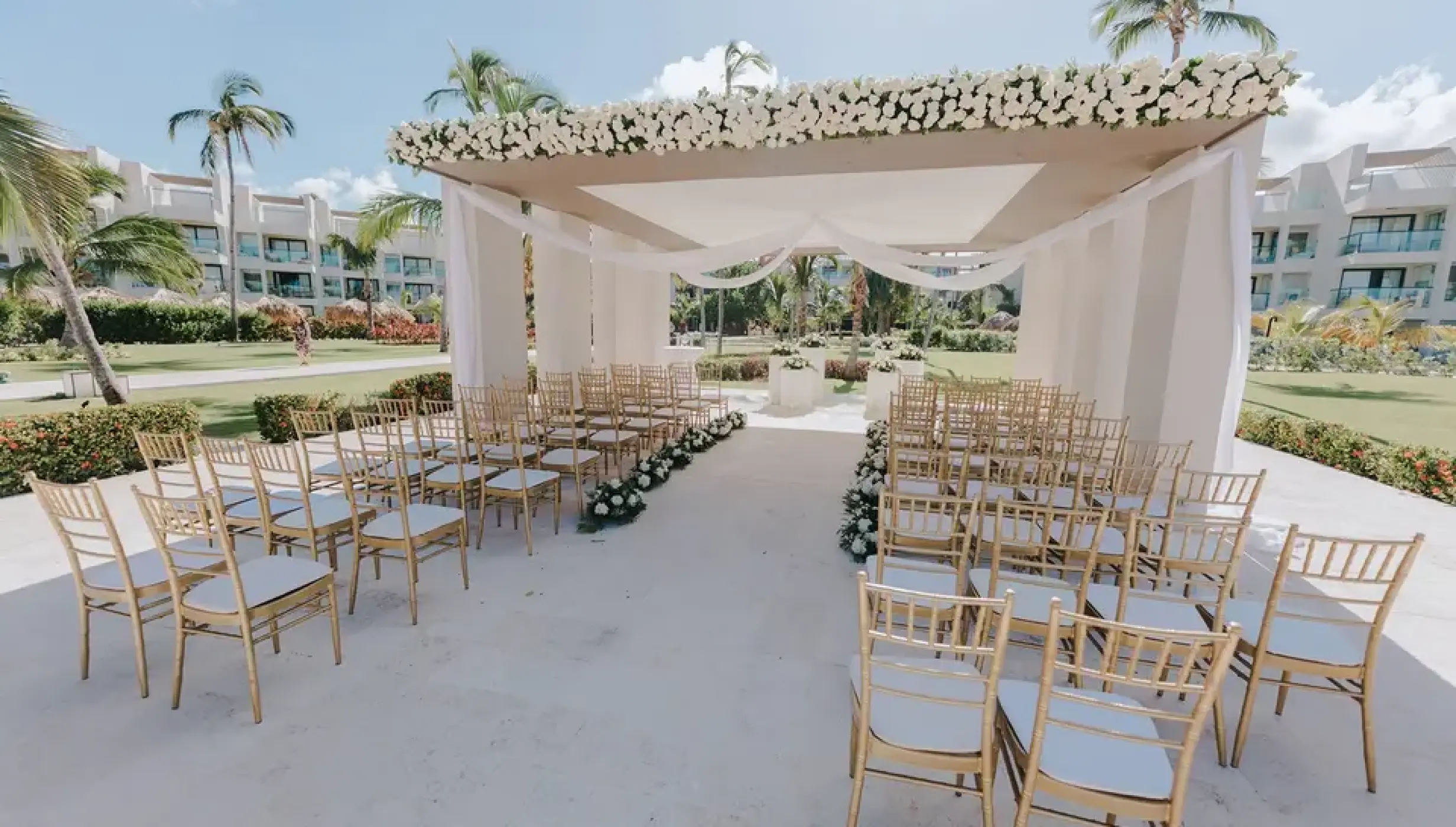 Ceremony in the stone gazebo at Excellence El Carmen Dominic Republic
