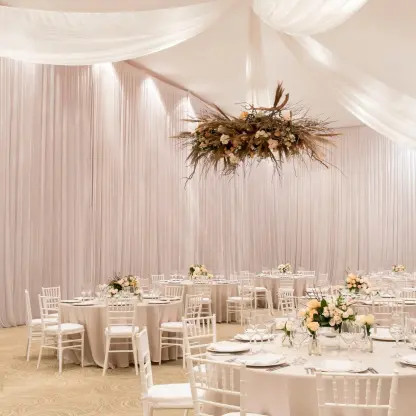 Indoor ballroom wedding reception at Excellence Playa Mujeres, Cancun